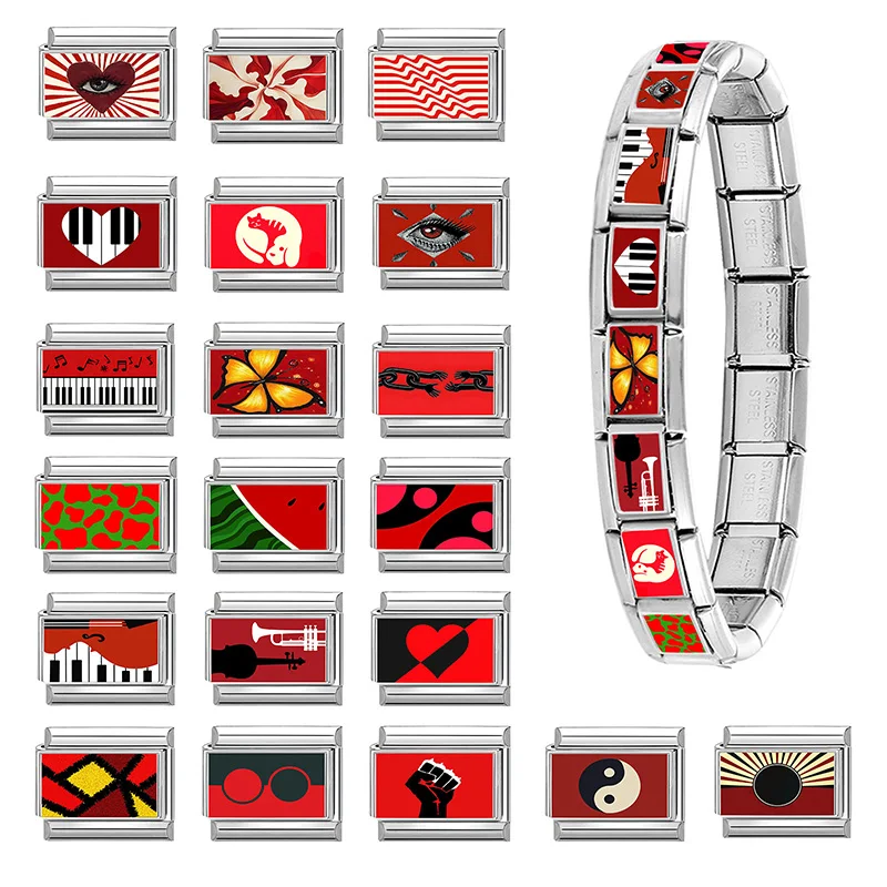 جديد جميل الحيوانات الأليفة القطط والكلاب وصلات سحرية إيطالية تناسب 9 مللي متر سوار الفولاذ المقاوم للصدأ النساء الرجال DIY بها بنفسك صنع المجوهرات