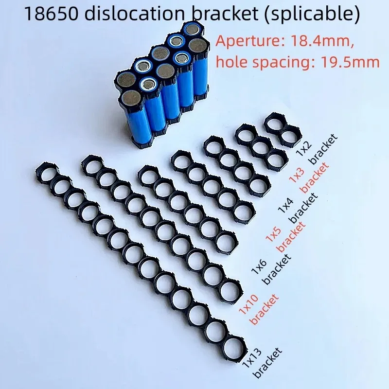 18650 Lithium Batterij Packs Diy Verkeerde Uitlijning Vaste Beugel Assemblage Houder Cellen Pack Splitsbare Modulaire Ondersteuning Platte Kop