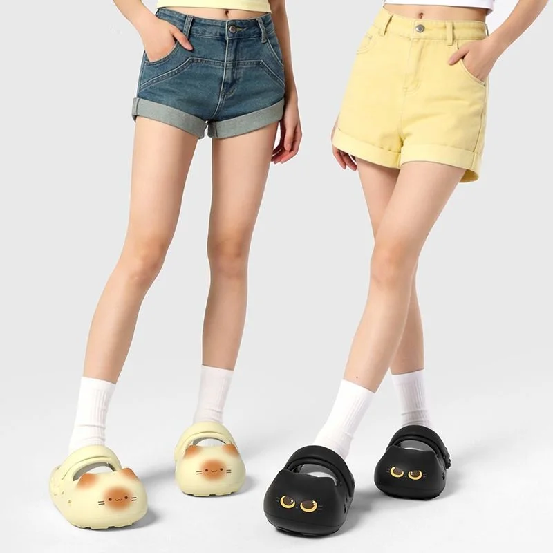 New Anti-Slip Cat Paw Slippers Summer Clogs Woman Novelty Animal Designer Slides  Garden Shoes for Women Mary Jane EVA Slipper image 6