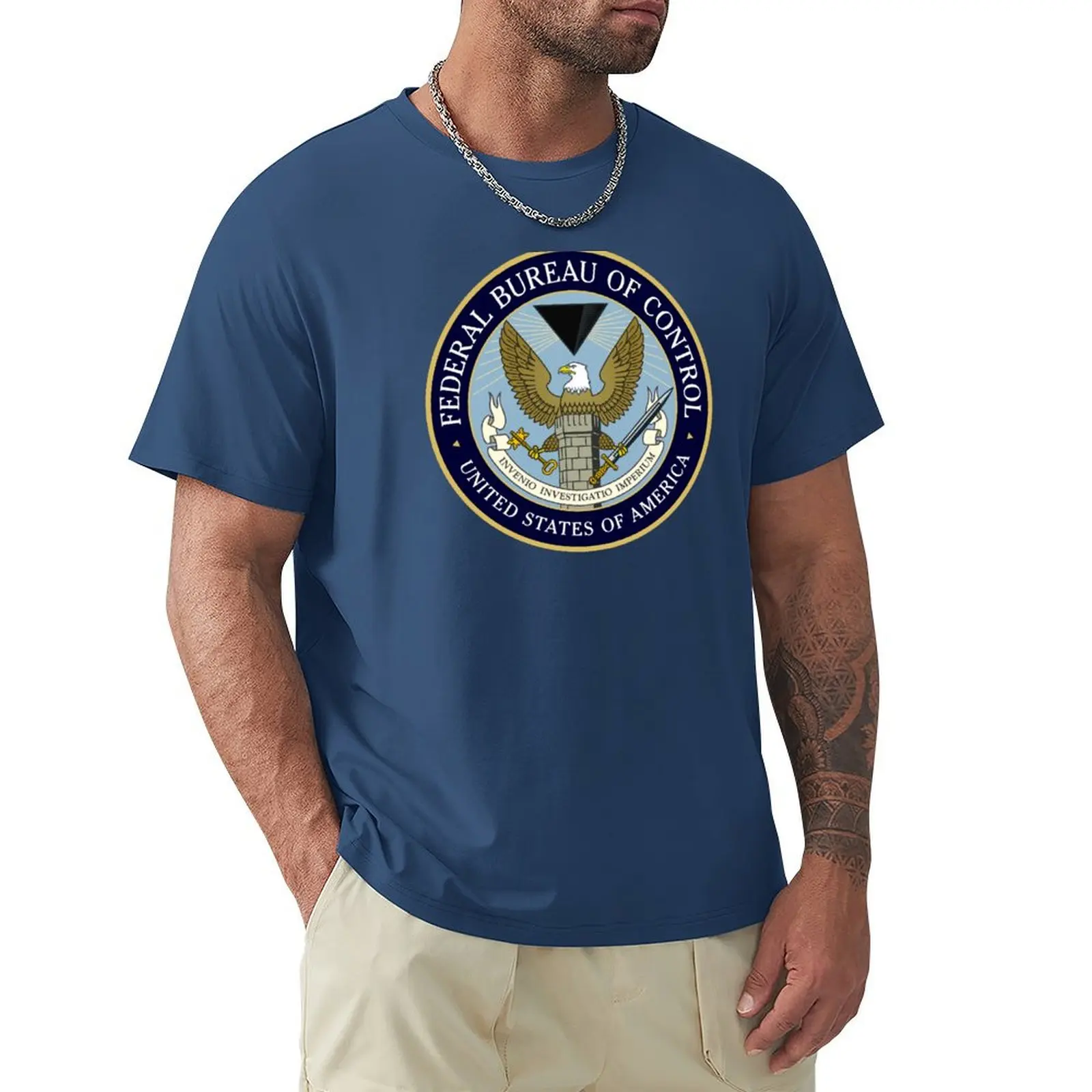 Federal Bureau of Control Graphic T-Shirt heavyweights plus size tops t shirts for men