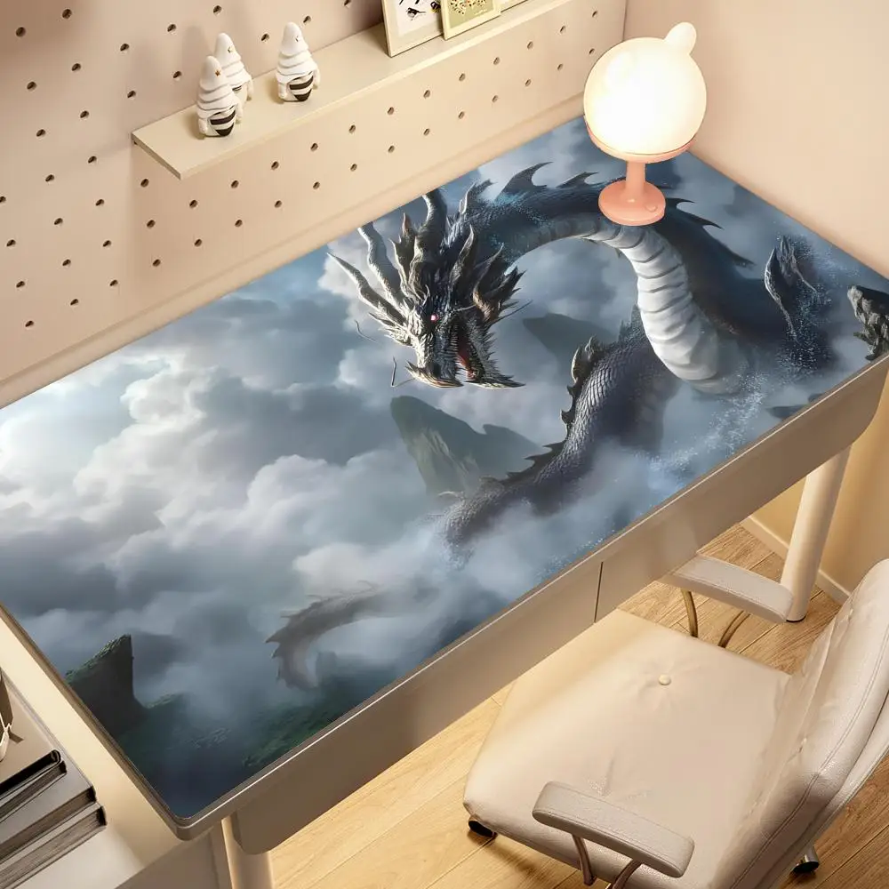 Chinesischer Drache Mauspad Tastatur XXL Große Mausmatten Spiel Gaming Zubehör Büro Computer PC Gamer Laptop Schreibtischunterlage HYBXAXC