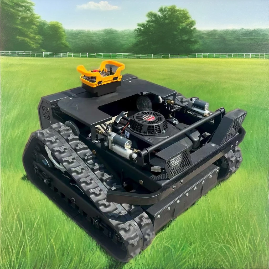 550mm Working Width Remote Control Crawler Lawn Mower Grass Cutter for Farm and Garden