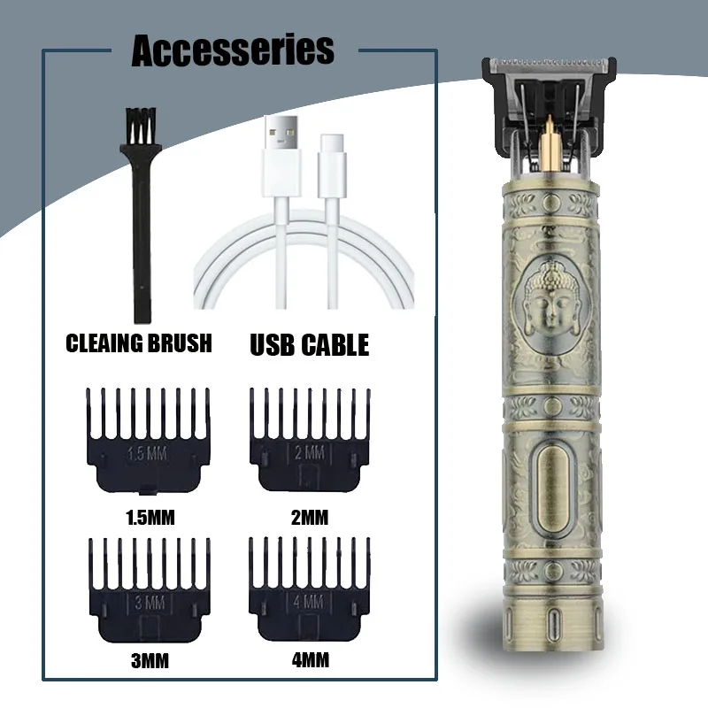 Elektrische haarsnijmachine Vintage T9 Clipper Haar Oplaadbare Man Scheerapparaat Trimmer Voor Heren Kapper Professionele Nieuwe Hot Sale