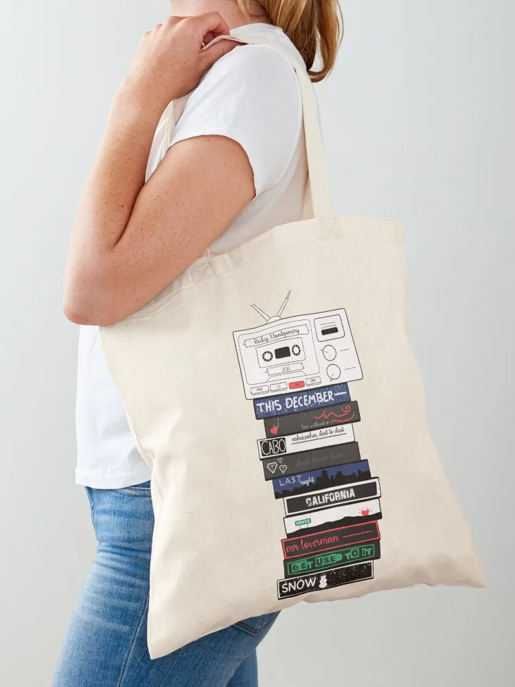 

Ricky Montgomery Album Mix Tape Tote Bag canvas tote bags Women's shopper Women's beach bags shopping trolley bag