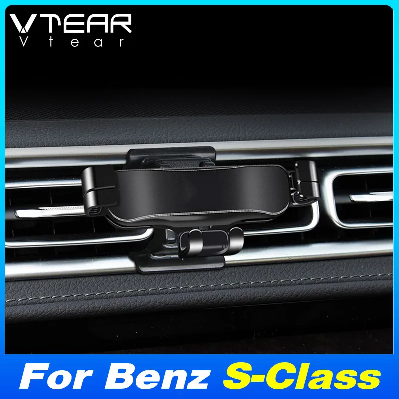 

Vtear Car Phone Holder Support Decoration Dashboard Air Outlet Trim Accessories Interior Console Vent Part For Benz S-Class 2024