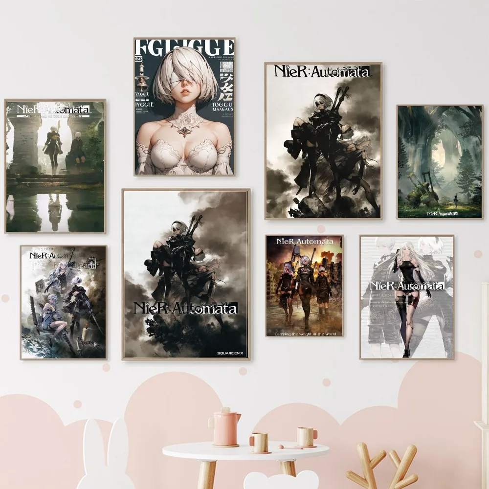 NieR Automata ملصق غرفة المعيشة المنزلي غرفة نوم بار مقهى ديكور فني