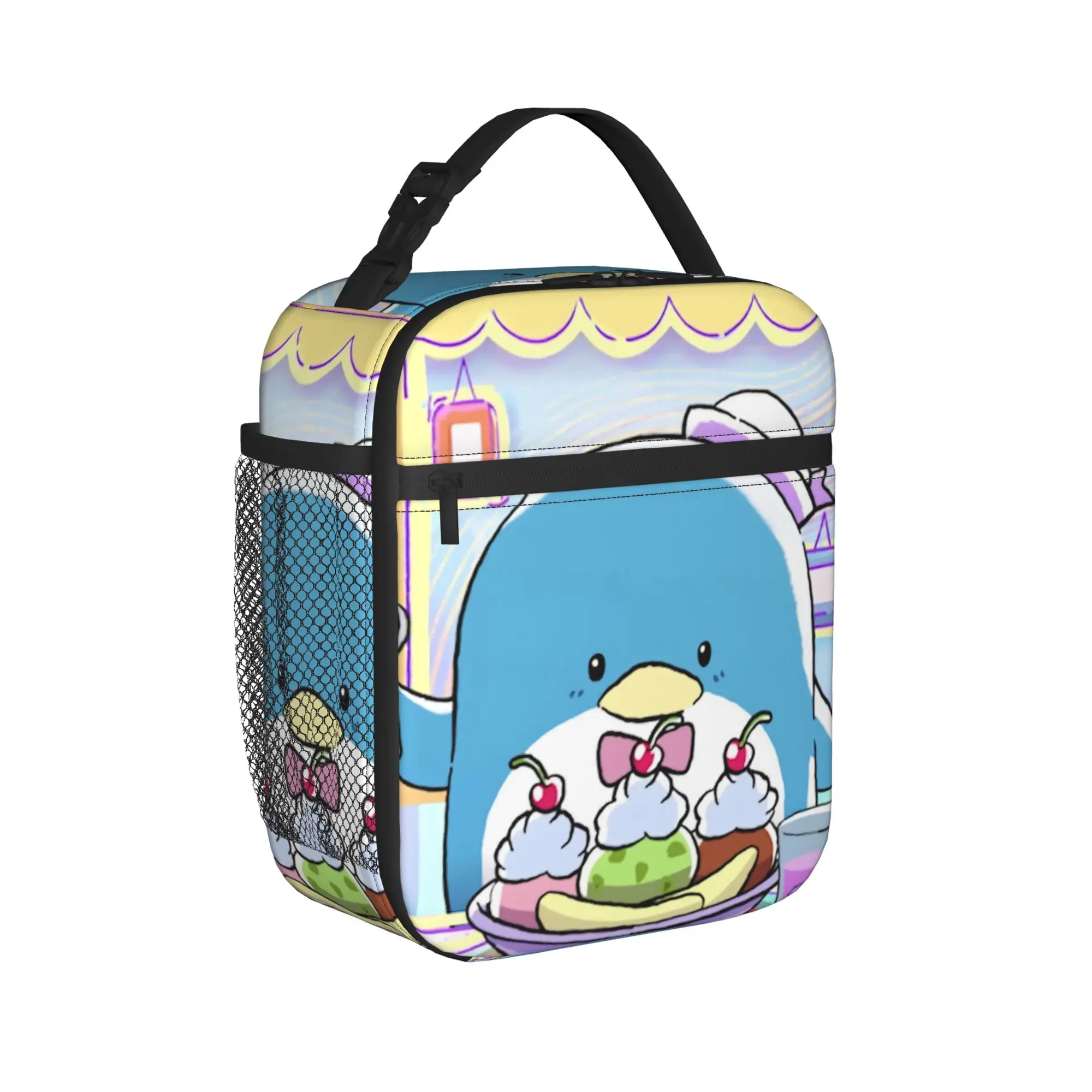 

Tuxedosam Blue Penguin Insulated Lunch Bag Leakproof Cartoon Lunch Container Cooler Bag Tote Lunch Box Beach Travel Bento Pouch