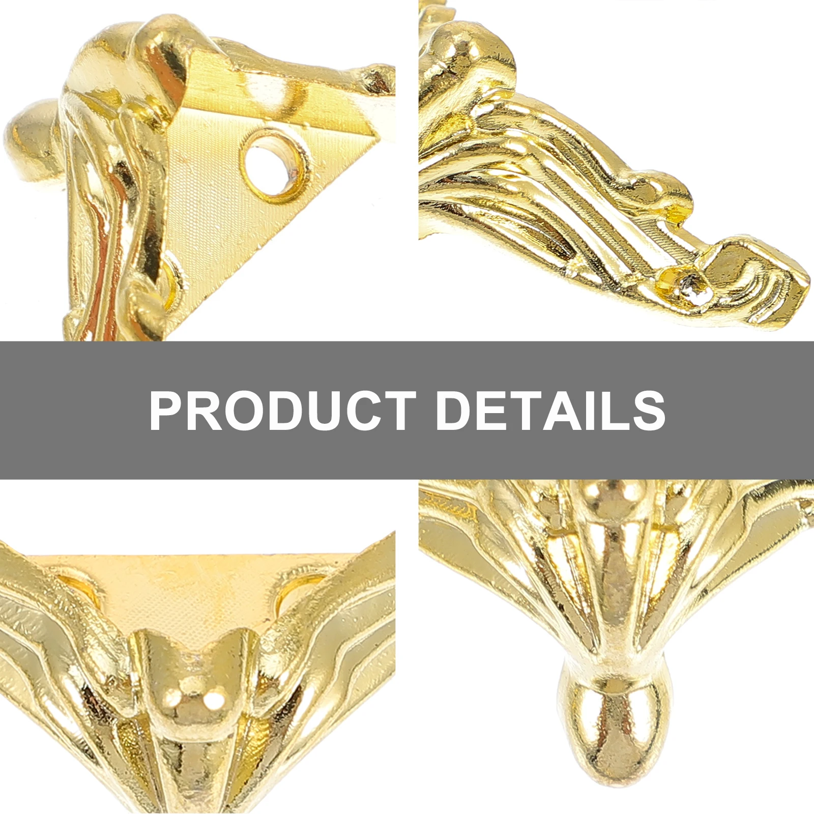 

20 Pcs Bronze Angle Furniture Foot Pad Protector Cushion Pads Galvanized Rail Protection Feet Mat Zinc Alloy Protective