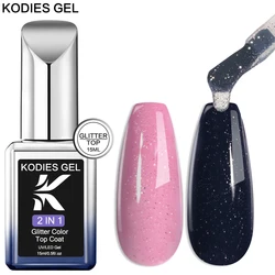 KODIES GEL Starlight Top Coat Gel Nail Polish 15ML Semi Permanent UV Shimmery Manicure Gel Finish Sealer Aurora Chrome Topcoat