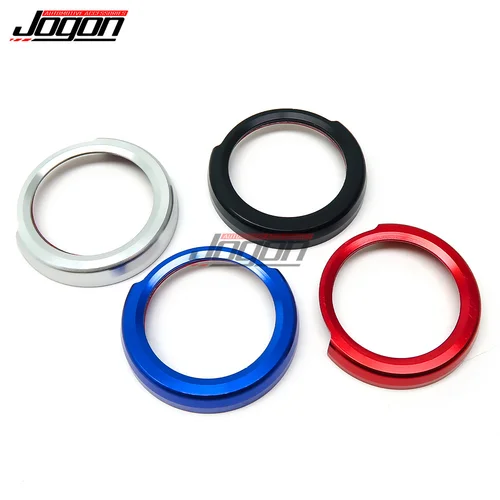 Imagen 2 del producto Cubierta de interruptor de botón de arranque y parada de motor de encendido de coche, fundas circulares para BMW 1 2 3 4 Series X1 F20 F22 F30 F32 F48 Accesorios
