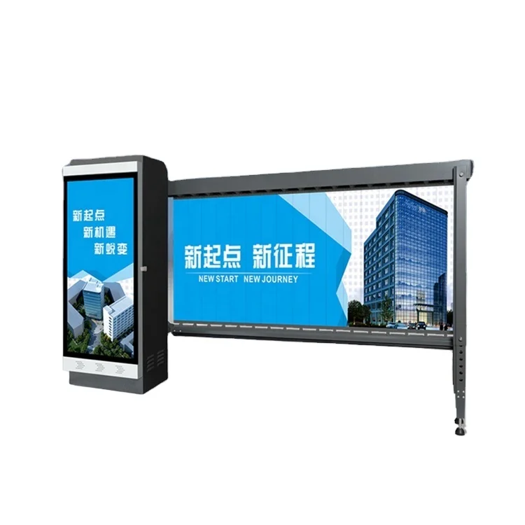 Traffic Roadway Servo Dc Motor Gate Arm Boom Advertising Automatic Arm Barrier Gate System With Led