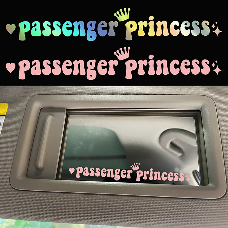 1pcs Creative Passenger Princess Mirror Car Decal Cute Car Vinyl Funny Art Sticker Decals Decor Car Interior Accessories