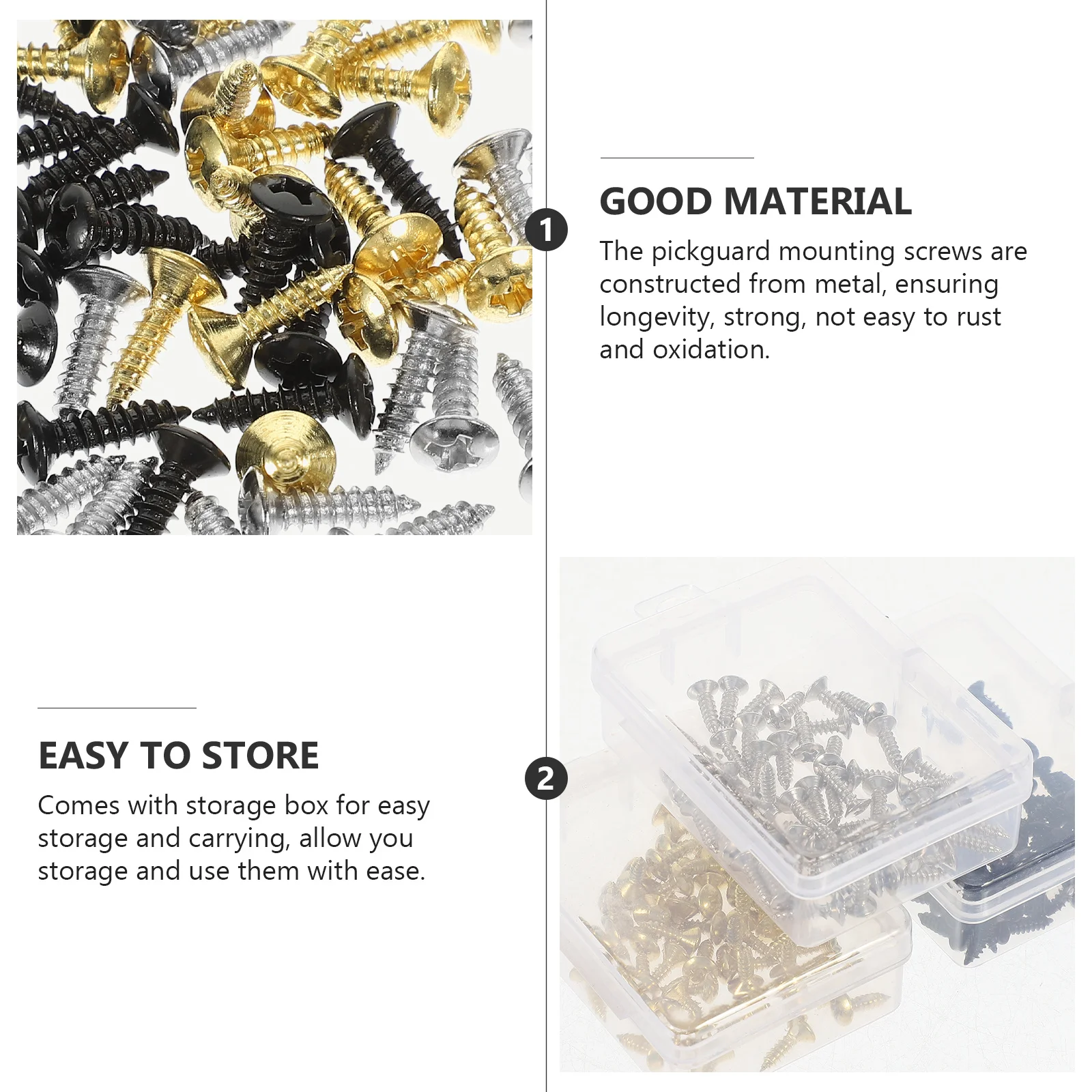 

150 Pcs Guitar Screw Replacement Electric Pick Guards Bass Screws Kit Tuner Modification