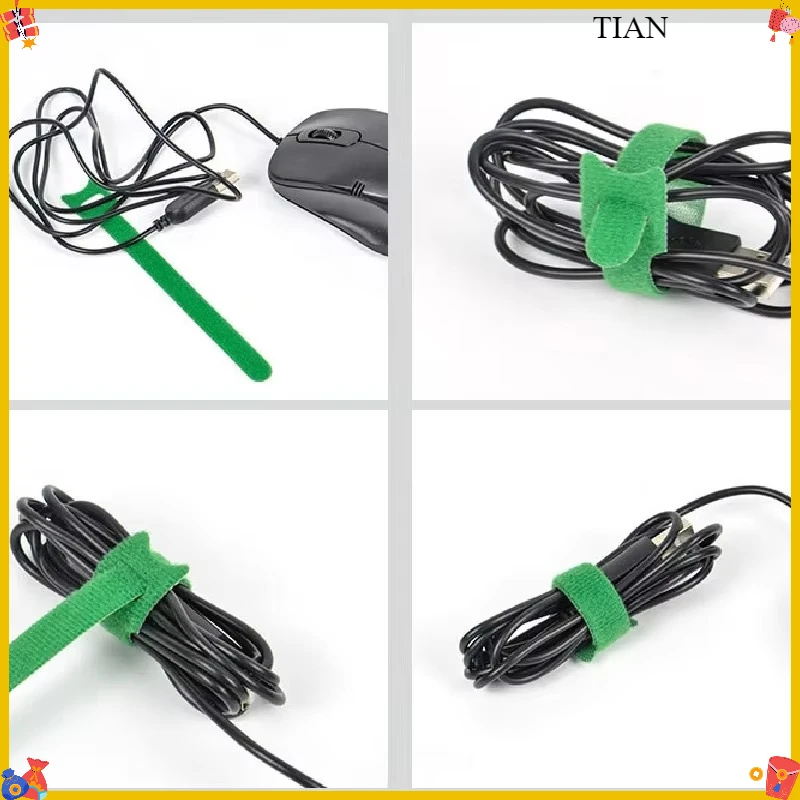 Reusable Fastening Cable Ties Hook and Loop Tape Cable Straps Wire Ties Cable Management Adjustable Cord organizer