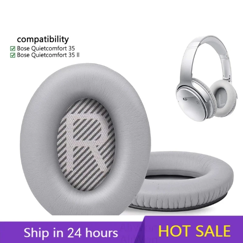 Almohadillas profesionales QC35 de repuesto para auriculares BOSE 35 I/II sobre la oreja bose quietcomfort 35 ii, color azul medianoche