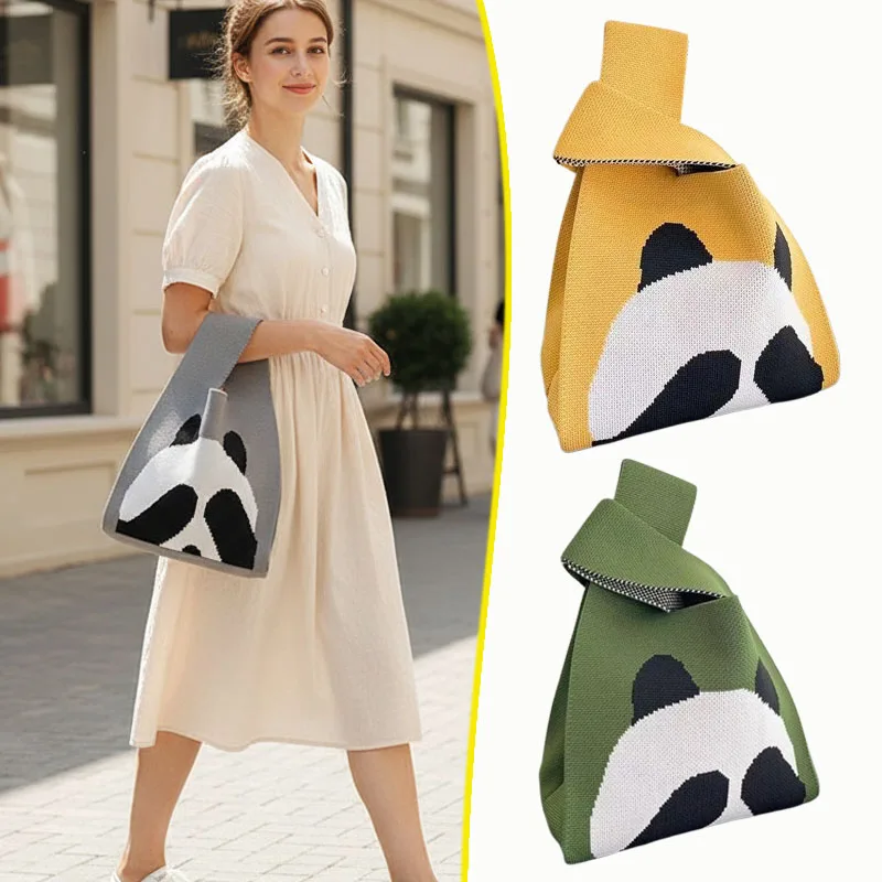 

Женская вязаная сумка-тоут ручной работы, повседневный браслет для ежедневной работы, поездок на работу, простая сумка в японском стиле