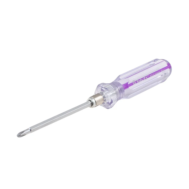 UXCELL 필립스 스크루드라이버 세트, 플라스틱 손잡이, 긴 수공구, 양방향 슬롯 십자 헤드, 3mm 팁, 132mm, 1 개