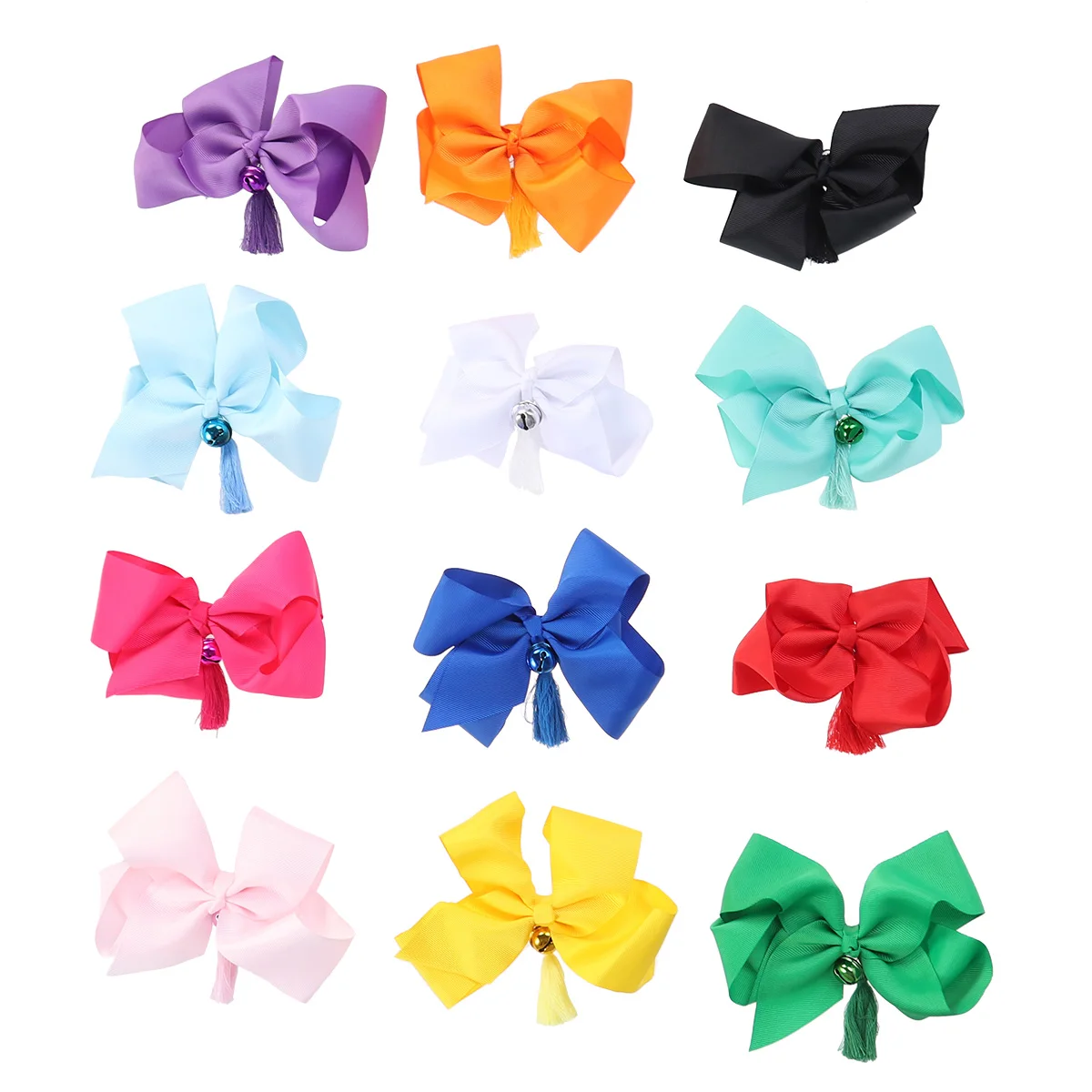 

12pcs Bowknot Hair Clips Barrettes Bell Hairpins Hair Accessories for Baby Girls Toddlers Children Kids Teens (Mixed Colors)