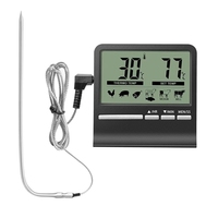 Kitchen Digital Cookingthermometer Meat Food Temperature For Oven BBQ Grill Timer Function With Heat Meter For Cooking