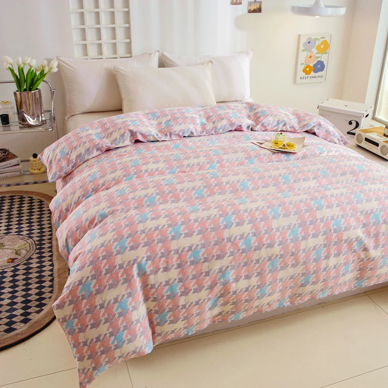 

Simple High-quality Printed Duvet Cover Queen Cotton Quilt Cover 220x240 High Count Soft Comfortable Cover 150x200 No Pillowcase