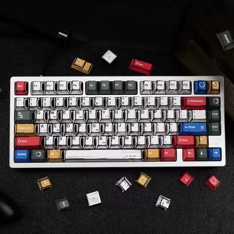 Manga Keycaps Cherry Profile Dye Sublimation Custom Key caps 130 Keys Keyboard Keycaps Set for 60% 65% 75% 100% Cherry MX Mechan
