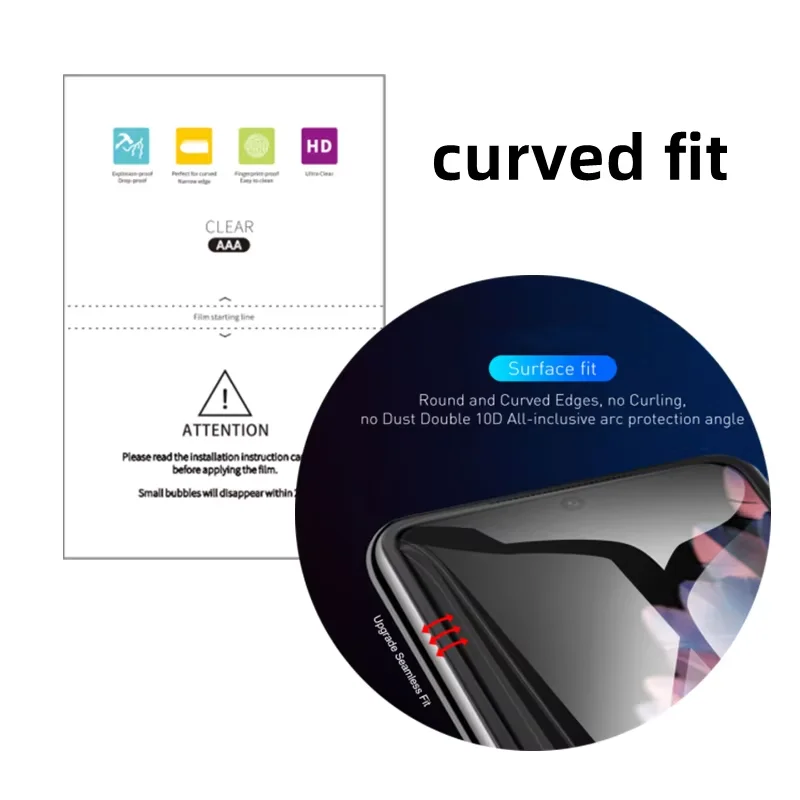 50PCS Screen Protective HD Hydrogel Film Straight Curved For Mobile Screen Protective Cutting Machine