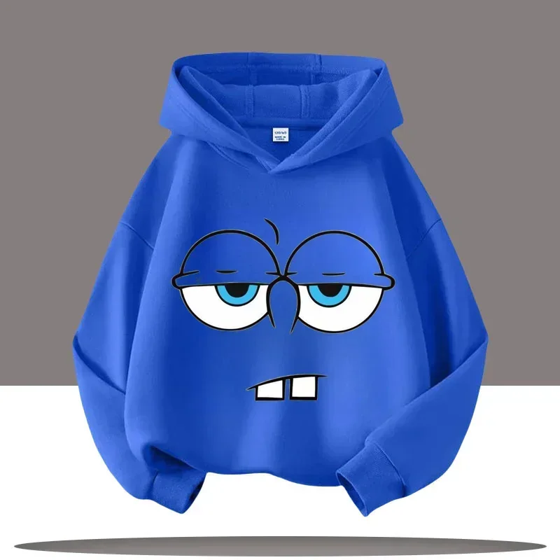 Neue süße Cartoon SpongeBob SquarePants Herbst- und Wintermode, niedliche Jungen- und Mädchen-Kapuzenpullover für den täglichen Ausflug, warme Kinderpullover – Detail 6