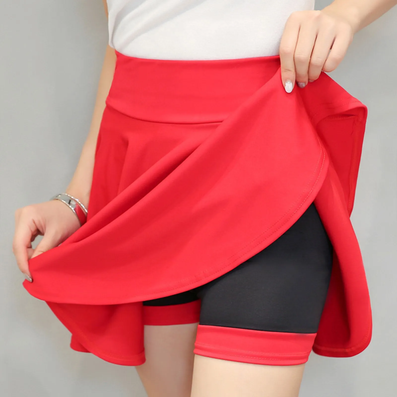 Wrap Skirts For Women Long Women Fashion Casual Short Style Solid Half Skirt Glare Sun Skirt Checkerboard Skirt Plus Size