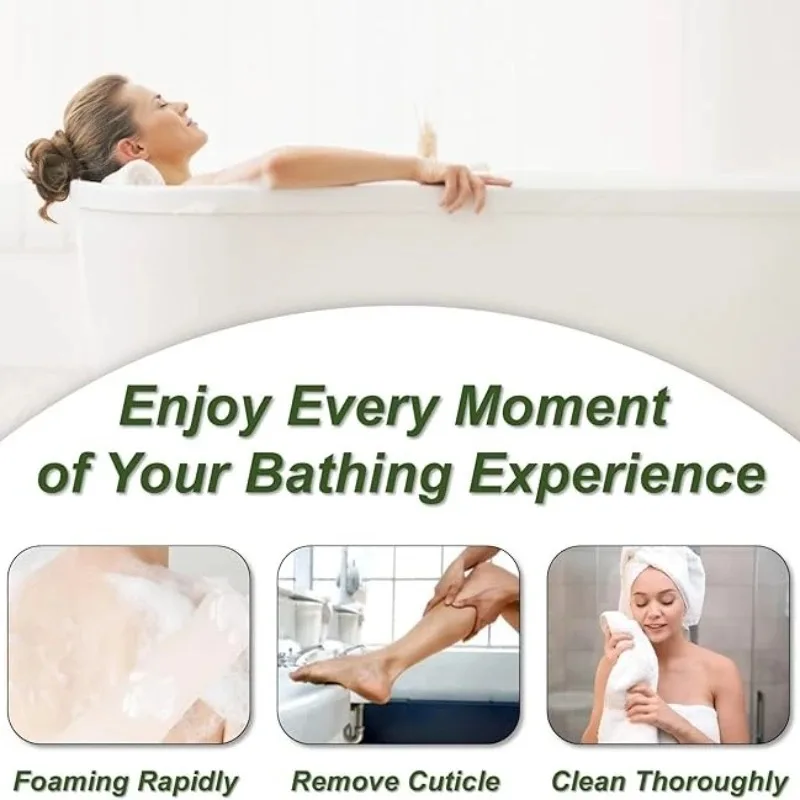 Long body scrubber for shower