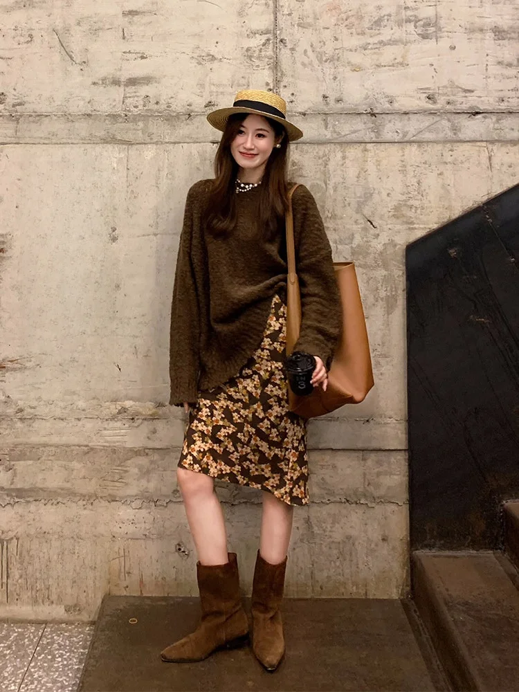 

one Miss Sullivan Lazy Sle Women's Sweater Sweet Gentle Personali Loose Casual Knitted Top Comfortable Wool Blend