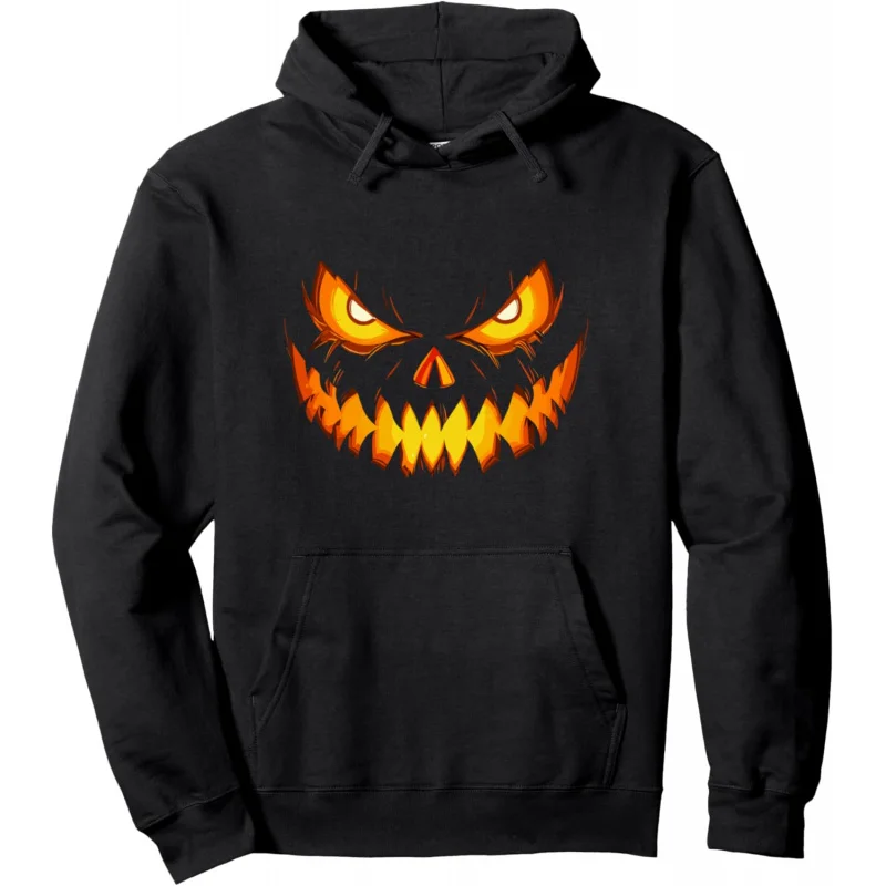 

Scary Spooky Jack O Lantern Face Pumpkin Costume Halloween Pullover Hoodie