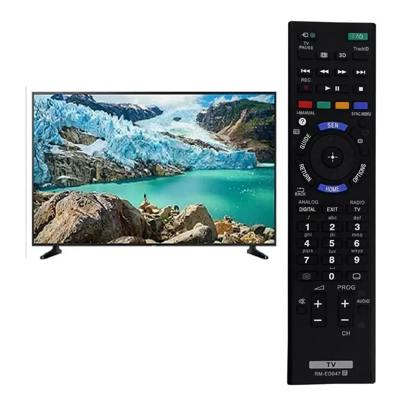 B76B RM-ED047 Replacement TV Remote Control for Sony Bravia KDL-22EX553 KDL-32EX653 - Black