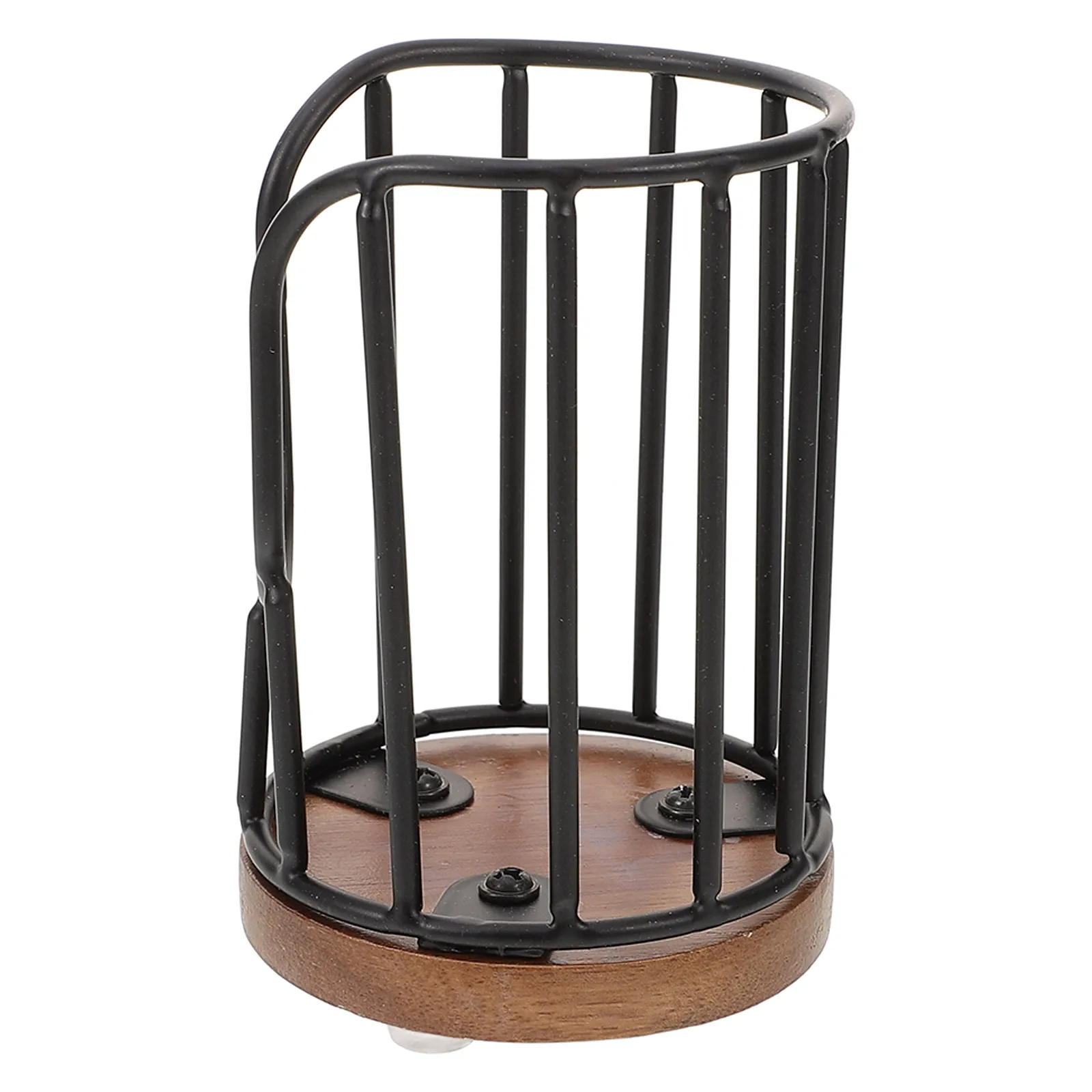 

Black Iron Paper Cup Holder Dispenser for Home Bar Counter Kitchen Tea Shop Cafes Wooden Cup ganizer Storage Rack