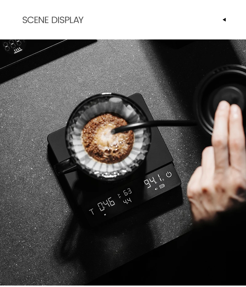 MHW-3BOMBER Cube Coffee Scale 3.0 Pro Max Digital Kitchen Coffee Scale High Precision Flow Rate Big Battery Coffee Accessories