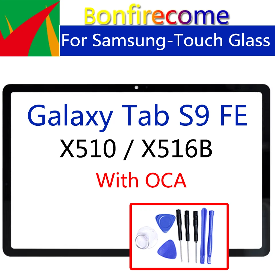 

Replacement For Samsung Galaxy Tab S9 FE S9FE X510 X516B Touch Screen Tablet Front Outer LCD Glass Lens With OCA