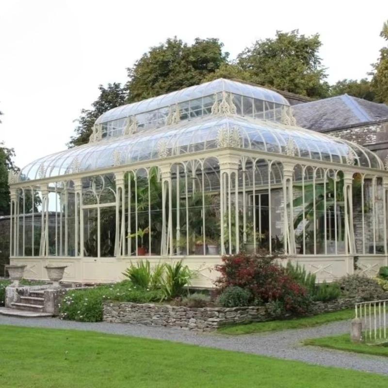 Deluxe Balkon Glashaus Garten Gewächshaus Schmiedeeisen Korridor Pavillon Solarium