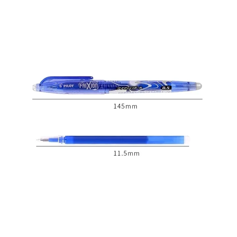 Pilot Frixion löschbares Gelstift-Set, 0,5 mm, blau/schwarz/rot, austauschbare Nachfüllungen, für Studenten, Schreiben, Schulbedarf, Bürozubehör