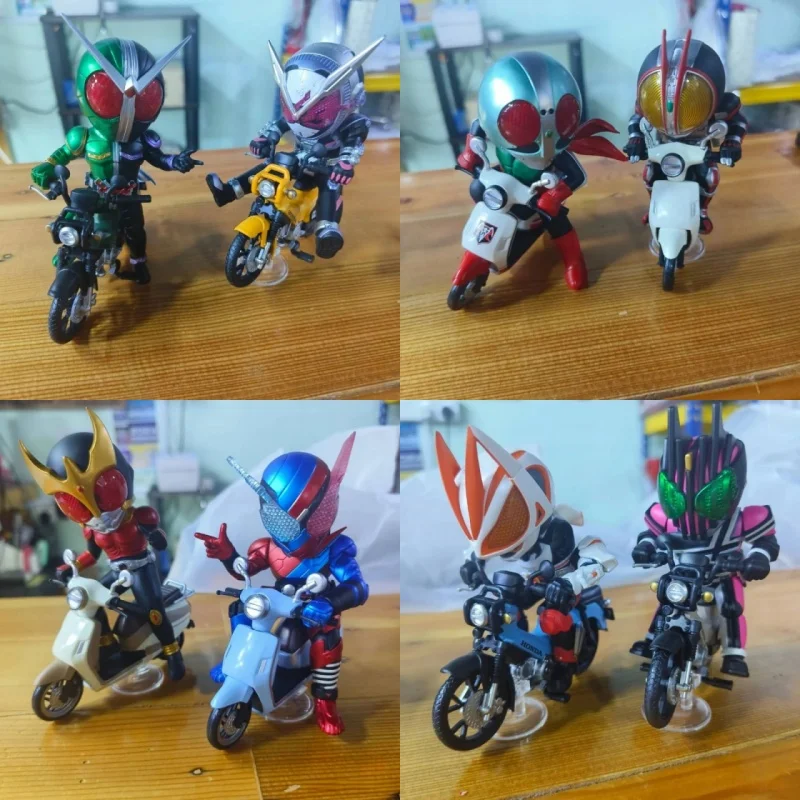 Spot Genuine Bandai Kamen Rider Bnfigure Q Series And Motorcycle Joint Blind Box Trendy Toy Figurine Collection Gift