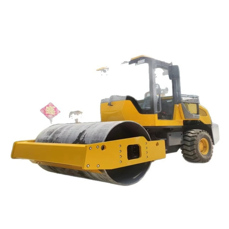 

Two-wheel roller, road flattening machinery fully hydraulic operation