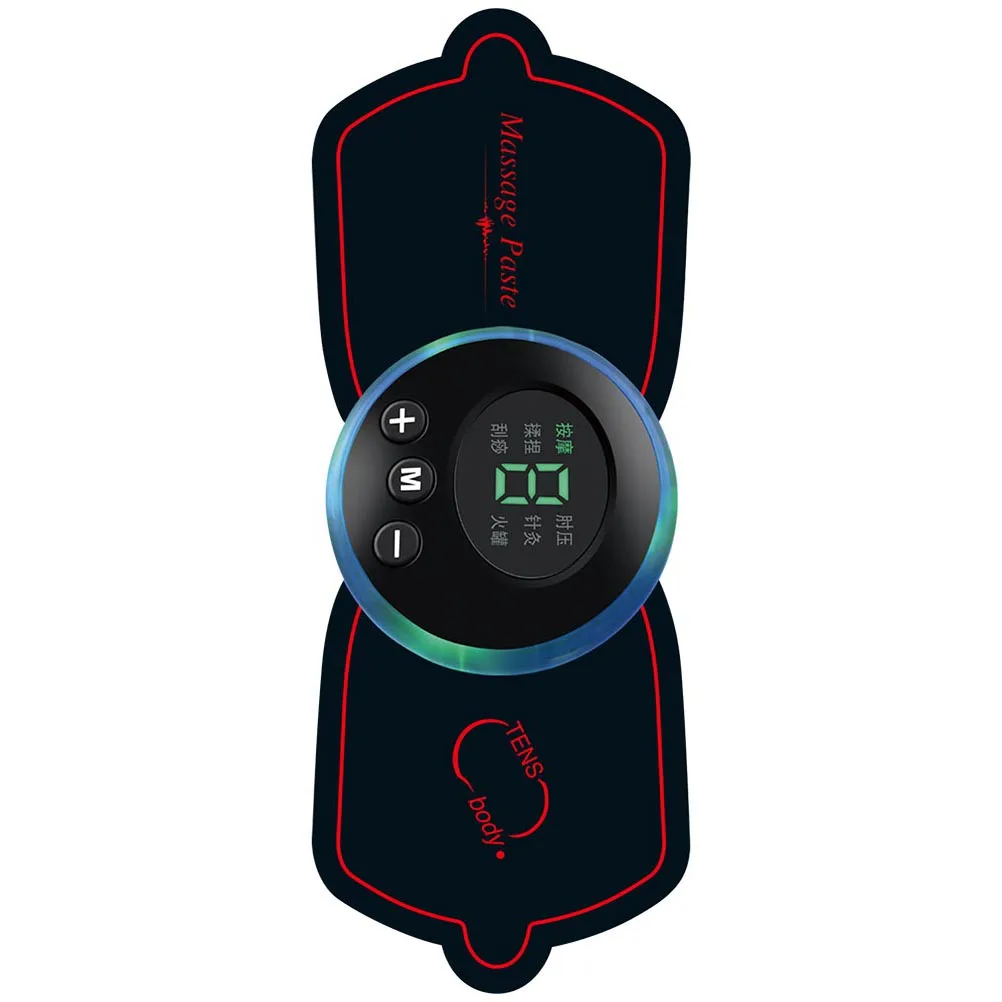 

Mini Neck Massager Black Pulse Equipment for Cervical Vertebra Lightweight Compact LCD Display Increase Blood