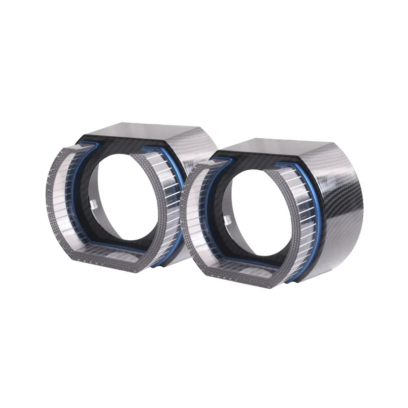 

3 Inch LED Headlight Shroud White Yellow Flowing Turn Signal DRL Decorative Cover Car Retrofit Upgrade Universal Kit