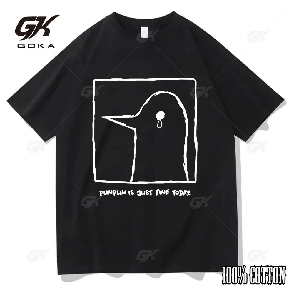 

Футболка Oyasumi Punpun, мужская футболка в стиле Харадзюку, эстетичная уличная футболка с графикой больших размеров, унисекс, хлопковый топ с рисунком аниме манги
