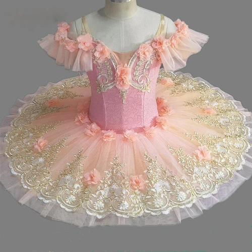 Vestido tutú de Ballet profesional para niñas y adultos, plato de princesa para mujeres, panqueque, lago de los cisnes, bailarina, traje de baile escenario