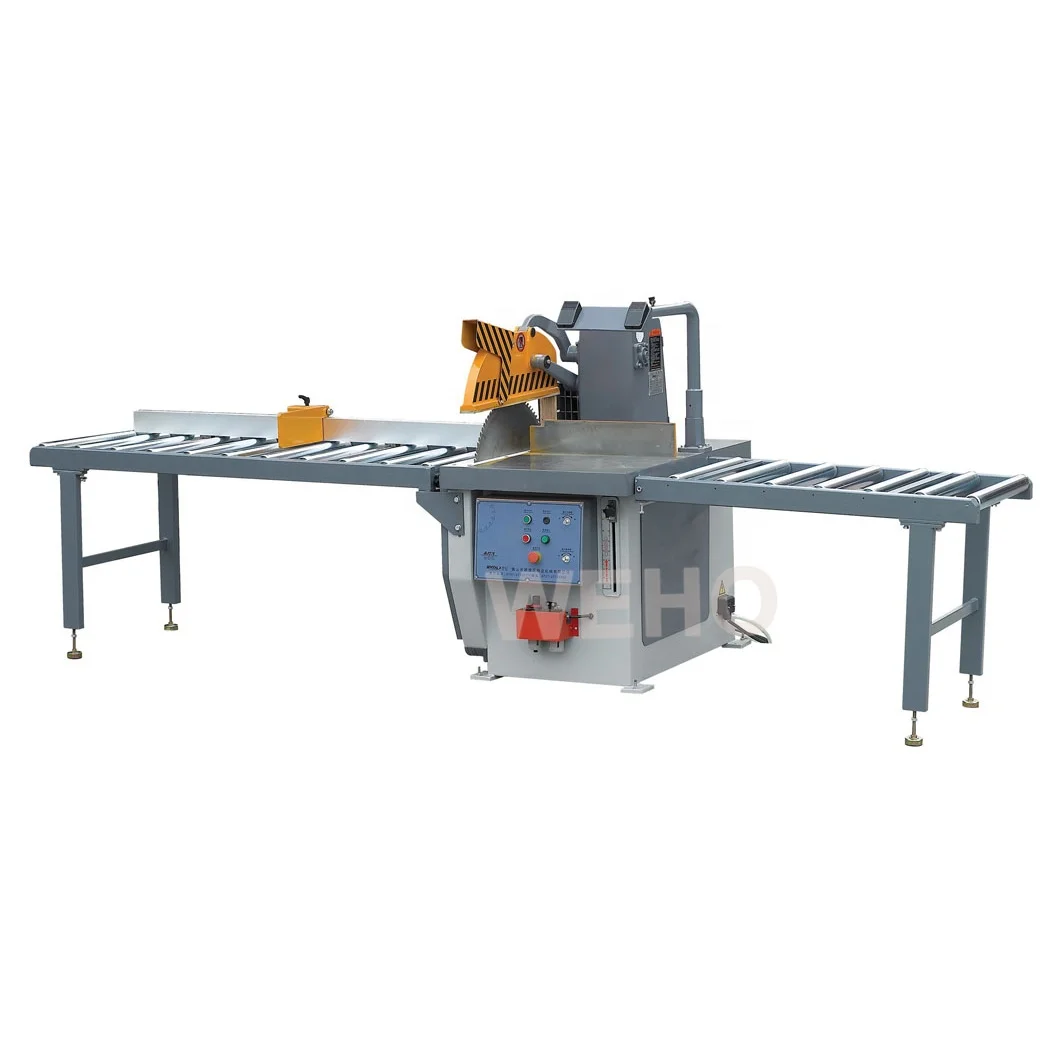 WEHO Machinery   Timber Cutting Wood Crosscut off Saw Manual Control Sawing Machinery