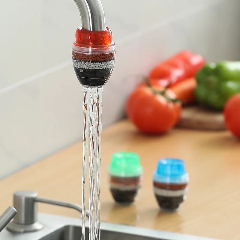 Five-layered rice stone faucet filter Home tap water filter kitchen universal water purifier anti-splash head