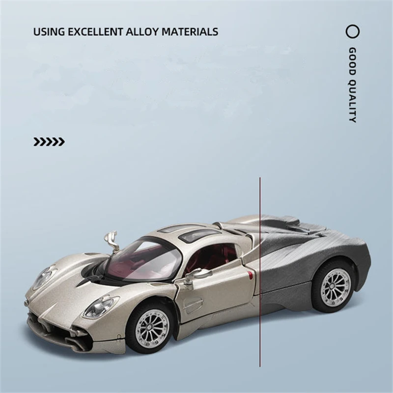 1:32 Pagani Utopia Alloy Sports Car Model Diecasts Metal Racing Car Vehicles Model Sound and Light Simulation Childrens Toy Gif