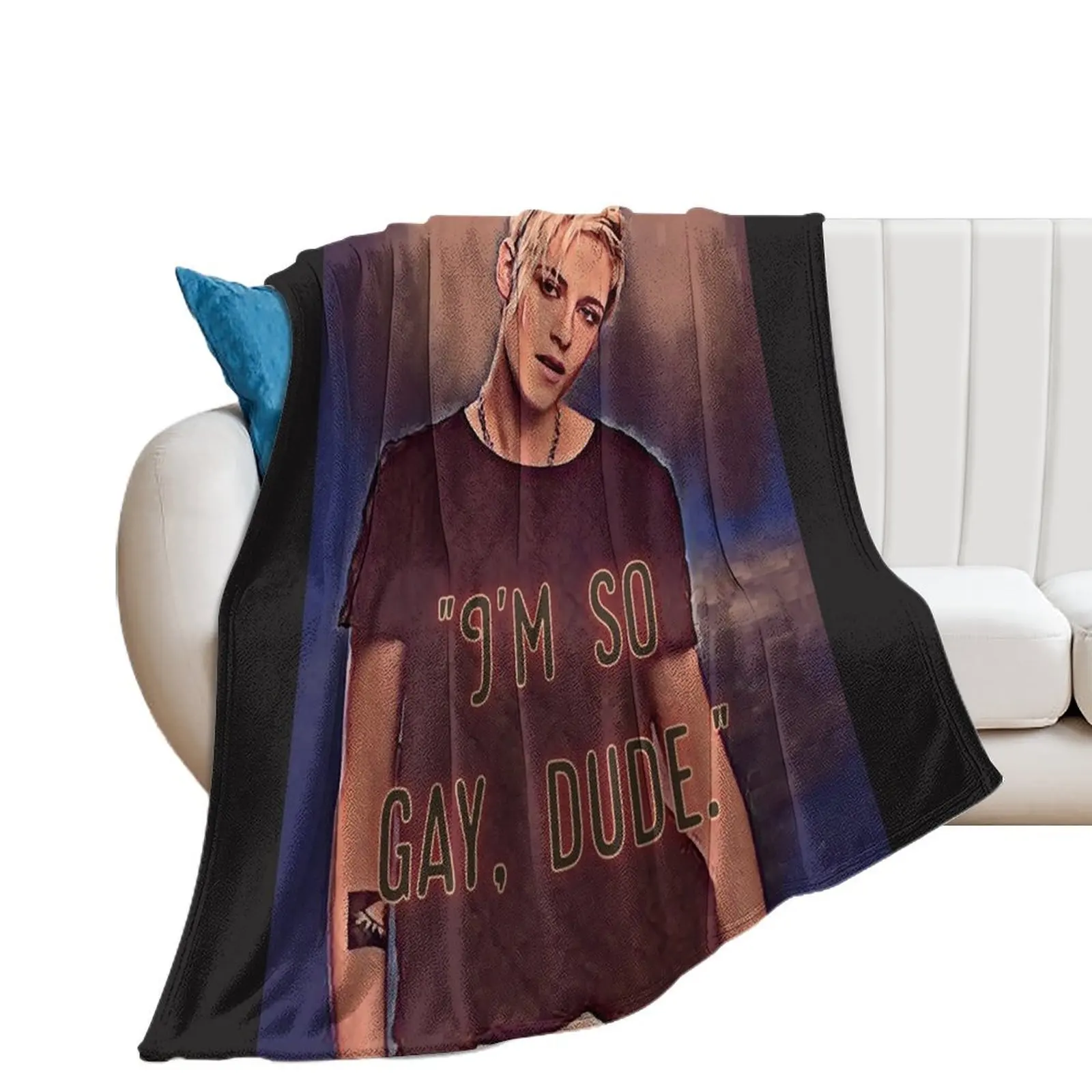 I&x27;m So Gay, Dude. Classic T-Shirt Throw Blanket Bed covers Decorative Sofa Blankets