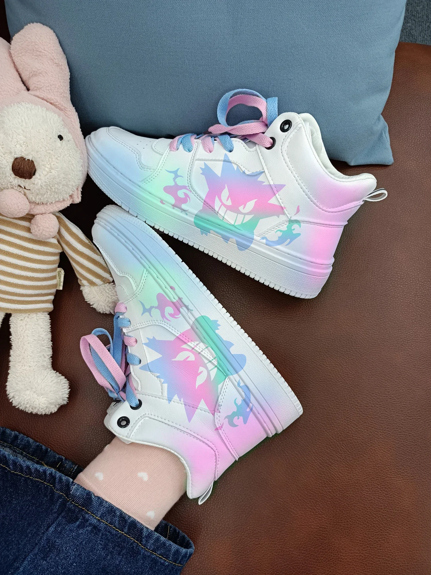 Pokemon Anime Gengar scarpe Casual Gengar Sneakers da donna Outdoor Chunky Trainers Platform scarpe basse di alta qualità e durevole