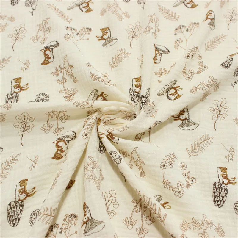 Cotton Crepe Fabric Breathable Cotton Seersucker Fabric DIY Sewing Patchwrok Pajamas Sleepwear Pillowcases Baby Cloth view 2