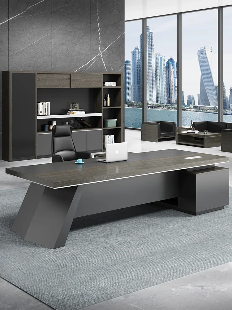 

Luxury Simple Modern Boss Desk Large General Office Manager Desk Supervisor Work Table Mesa De Escritorio Office Furniture KMOD